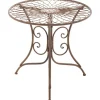 BellaFurn Balkongmöbler>Round Side Table Jugendstil - Balkon Table - Weatherwast Design | Färg: Antik brun