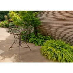 BellaFurn Balkongmöbler>Round Side Table Jugendstil - Balkon Table - Weatherwast Design | Färg: Antik brun