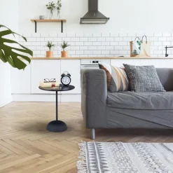 B2X Småbord>Runt sidobord i svart