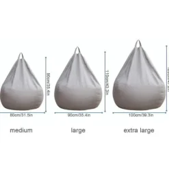 Sittsäckar>RYI-Nya Extra Stora Sittsäck Stolar Sofföverdrag Inomhus Lata Loungestolar För Vuxna Barn Kampanjpris Blå 80 * 90cm
