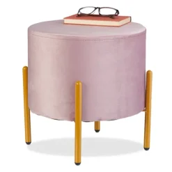 Northix Pallar>Sammetspall med 4 guldmetallben