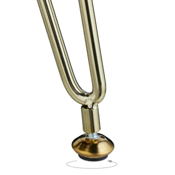 Northix Pallar>Sammetspall med guld hårnålsben, vadderad sits