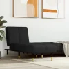 vidaXL Soffor>Schäslong svart sammet