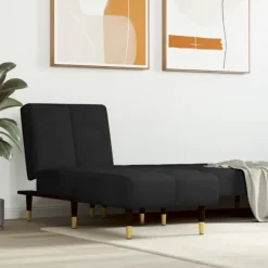 vidaXL Soffor>Schäslong svart sammet