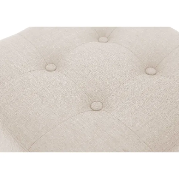 BellaFurn Sittpuffar>Seat Pall, Ottoman - Modern Elegant Design med hållbara dammbeläggningar, komfort och styrka Färg: Cream