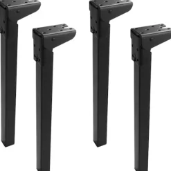 Kontorsmöbler>Set med 4 fällbara bordsben 35 CM, 90 graders fällbara bordsben, svarta fällbara soffbordsben för