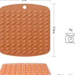 Matgrupper>Set med 4 halkfria silikonunderlägg värmebeständiga 250c underlägg för kök och matsal 4 färger