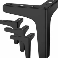 Kontorsmöbler>Set med 4 möbelben, belastning upp till 600 kg, cm moderna triangulära bordsben i metall, hårnålsben för skåp, soffa, svart ( cm) cm 17