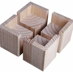 Kontorsmöbler>Set med 4 möbelhöjare i trä, möbelhöjare för kontorssäng