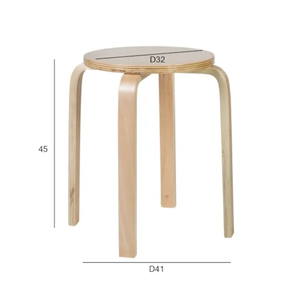 Home4You Pallar>Set med 2 produkter. Pall SIXTY-1 naturlig