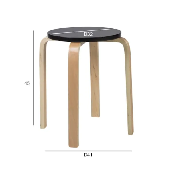 Home4You Pallar>Set med 2 produkter. Pall SIXTY-1 svart