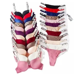 Sittsäckar>Sexiga underkläder Komfort Damset Push Up BH Victoria's Secret Underklädesset Kvinnliga underkläder Vetement Femme Spets svart 75C