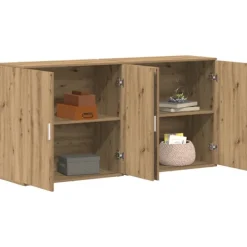 vidaXL Sideboards>Sideboard 2 pcs Artisan Ek 79 x 38 x 80 cm Konstruerat trä