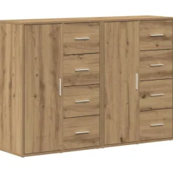 vidaXL Sideboards>Sideboard 2 pcs Artisan Ek 60 x 31 x 84 cm Konstruerat trä
