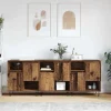 vidaXL Sideboards>Sideboard 3 pcs Gammalt trä 60 x 35 x 70 cm