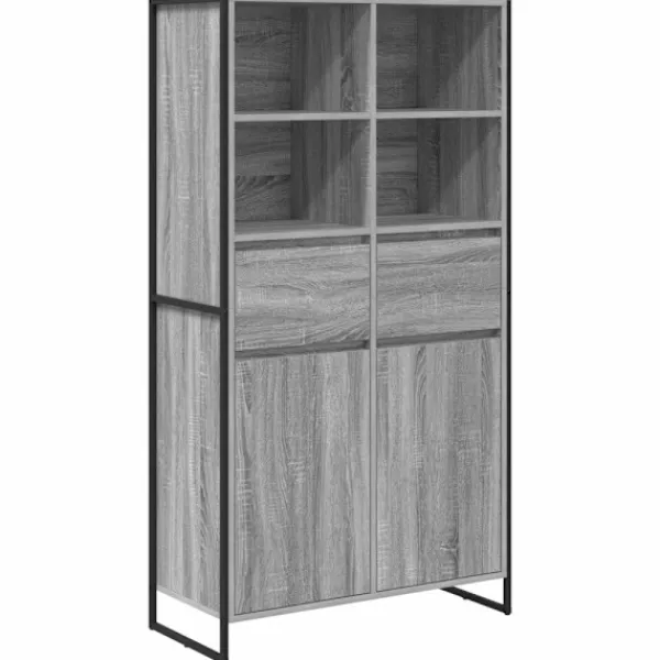 vidaXL Hyllor>Sideboard 2 pcs Grå Sonoma 81 x 36 x 150.5 cm Konstruerat trä