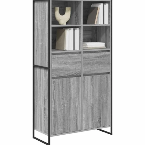 vidaXL Hyllor>Sideboard 2 pcs Grå Sonoma 81 x 36 x 150.5 cm Konstruerat trä