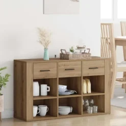 vidaXL Sideboards>Sideboard Artisan Ek 100 x 30 x 59,5 cm Konstruerat trä