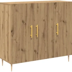 vidaXL Sideboards>Sideboard Artisan Ek 90 x 34 x 80 cm Konstruerat trä