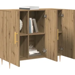 vidaXL Sideboards>Sideboard Artisan Ek 90 x 34 x 80 cm Konstruerat trä