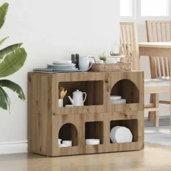 vidaXL Sideboards>Sideboard Artisan Ek 80,5 x 35 x 59 cm Konstruerat trä