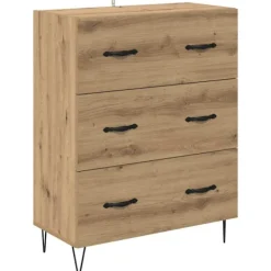 vidaXL Byråer>Sideboard Artisan Ek 69,5 x 34 x 90 cm Konstruerat trä och järn