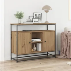 vidaXL Sideboards>Sideboard Artisan Ek 100 x 35 x 80 cm Konstruerat trä