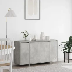 vidaXL Sideboards>Sideboard Betonggrå 135 x 41 x 75 cm Konstruerat trä