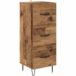 vidaXL Byråer>Sideboard Gammalt trä 34 x 34.5 x 90 cm Konstruerat trä