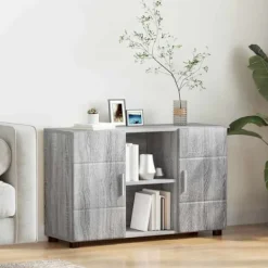 vidaXL Sideboards>Sideboard Grå Sonoma 88,5 x 30,5 x 55,5 cm Konstruerat trä