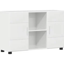 vidaXL Sideboards>Sideboard Högblanka vita 88,5 x 30,5 x 55,5 cm Konstruerat trä