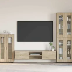 vidaXL Sideboards>Sideboard med dörr Sonoma-ek 55,5 x 29 x 100 cm Konstruerat trä