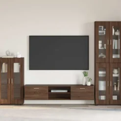 vidaXL Sideboards>Sideboard med hylla Brun Ek 55,5 x 29 x 100 cm Konstruerat trä