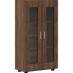 vidaXL Sideboards>Sideboard med hylla Brun Ek 55,5 x 29 x 100 cm Konstruerat trä