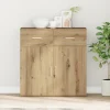 vidaXL Sideboards>Sideboard med låda Artisan Ek 78 x 38 x 80 cm Konstruerat trä