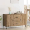 vidaXL Sideboards>Sideboard med låda Artisan Ek 100 x 36 x 60 cm Konstruerat trä