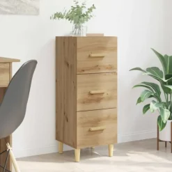 vidaXL Byråer>Sideboard med låda artisan ek 34.5 x 34 x 90 cm Konstruerat trä