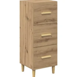 vidaXL Byråer>Sideboard med låda artisan ek 34.5 x 34 x 90 cm Konstruerat trä