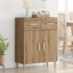 vidaXL Sideboards>Sideboard med låda artisan ek 34 x 69.5 x 89 cm Konstruerat trä