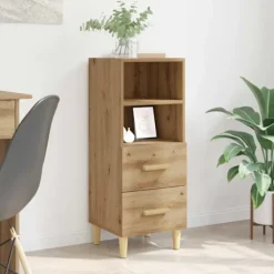 vidaXL Sideboards>Sideboard med låda artisan ek 34 x 34,5 x 90 cm Konstruerat trä