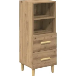 vidaXL Sideboards>Sideboard med låda artisan ek 34 x 34,5 x 90 cm Konstruerat trä