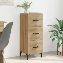 vidaXL Sideboards>Sideboard med låda Artisan Ek 34,5 x 34 x 90 cm Konstruerat trä