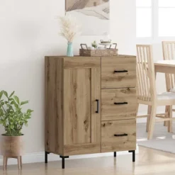 vidaXL Sideboards>Sideboard med låda artisan ek 69.5 x 34 x 90 cm Konstruerat trä