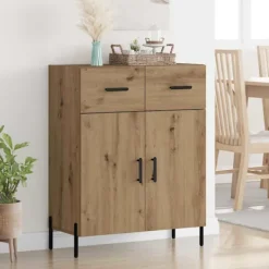 vidaXL Sideboards>Sideboard med låda Artisan Ek 69,5 x 34 x 90 cm Konstruerat trä