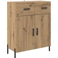 vidaXL Sideboards>Sideboard med låda Artisan Ek 69,5 x 34 x 90 cm Konstruerat trä