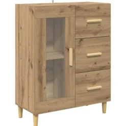 vidaXL Skåp>Sideboard med låda Artisan Ek 69,5 x 34 x 90 cm Konstruerat trä