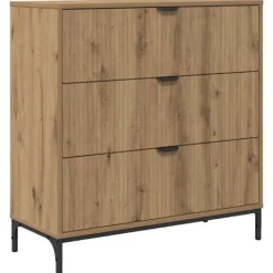 vidaXL Byråer>Sideboard med låda Artisan Ek 79,5 x 33 x 82 cm Konstruerat trä