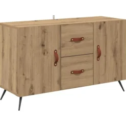 vidaXL Sideboards>Sideboard med låda Artisan Ek 100 x 36 x 60 cm Konstruerat trä