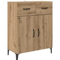 vidaXL Sideboards>Sideboard med låda Artisan Ek 69,5 x 34 x 90 cm Konstruerat trä