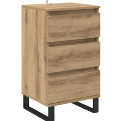 vidaXL Byråer>Sideboard med låda artisan ek Konstruerat trä